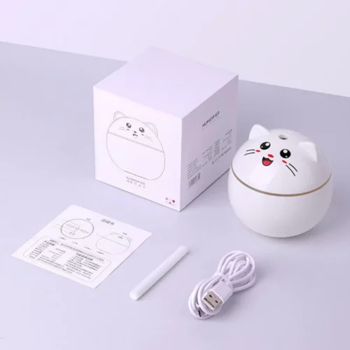sg-11134201-7rd3r-m7dhzchx42lxc7.webp 300ml Cute Cat Air Humidifier WIth Seven Colorful Night Light