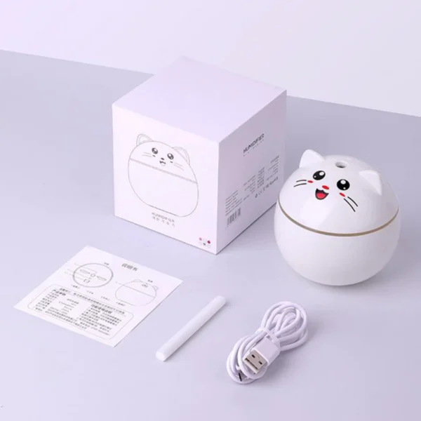 sg-11134201-7rd3r-m7dhzchx42lxc7.webp 300ml Cute Cat Air Humidifier WIth Seven Colorful Night Light